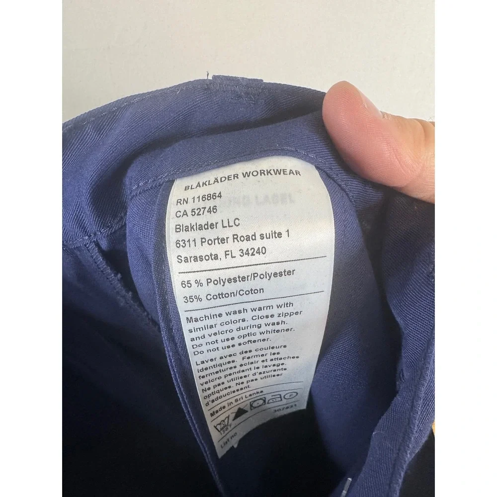 Blaklader Navy Blue Functional Workwear Cargo Pants Mens 30x32 NWT‎